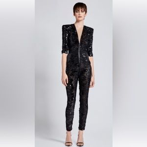 ZHIVAGO Black Sequin VARENNA Jumpsuit.